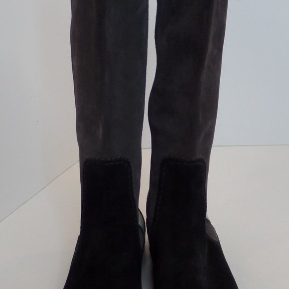 Hogan Multi Colored Block Suede Leather Knee High Zip Up  Riding Boots Sz 9 - Picture 3 of 16